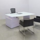 Custom Executive Office Desk, Tempered Glas Top - Avenue Curved Desk 6 small