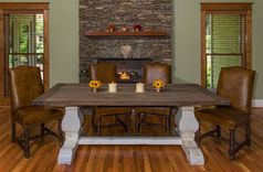 Reclaimed Dining Table, Shabby Chic Teak Wood Table 3 small