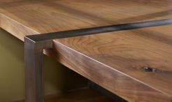 Walnut And Steel Standing Work Desk 4 small