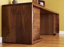 Walnut Desk, Shelves And Stools 2 small