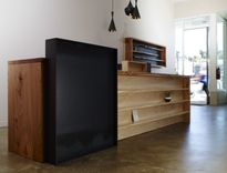 Elm And Steel Reception Desk / Cash Wrap 1 small