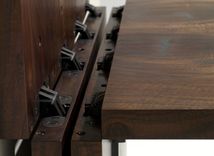 Walnut And Steel Folding Dining Table 5 small