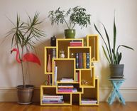 Painted Wood Bookcase 1 small