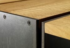 Eucalyptus And Steel Table Or Stool 3 small