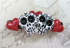 Day Of The Dead Skulls - Rings, Pendants, Hair Clips, Weddings, Party 2 small