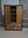Rustic Industrial Armoire / Clothing / Storage / Shelf / Shelving / Drawers / Wardrobe 3 small