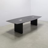 Boat Shape Custom Conference Table, Engineered Stone Top - Aurora Meeting Table 1 small