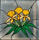 Orchids Stained Glass Window 5 small