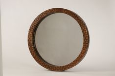 Round Copper Hand Weaved Mirror (Box Style) 1 small