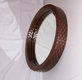 Round Copper Hand Weaved Mirror (Box Style) 2 small