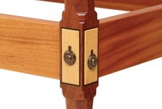 Twin Mahogany Canopy Bed 2 small