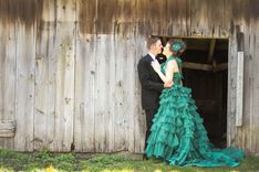 Green Rustic Wedding Dress 6 small