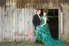 Green Rustic Wedding Dress 1 small