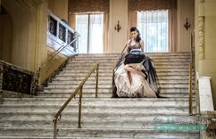 Couture Vintage Gothic Wedding Dress Retro Inspired Handmade To Your Measurements 2 small
