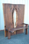 Live Edge Walnut High Backed Bench 2 small