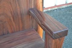 Live Edge Walnut High Backed Bench 3 small