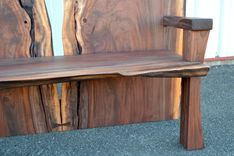 Live Edge Walnut High Backed Bench 4 small
