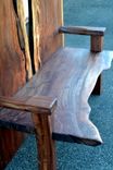 Live Edge Walnut High Backed Bench 5 small