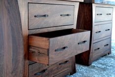 Walnut Nightstands With Curved Sides 5 small