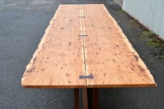 Live Edge Hickory Dining Table With Nakashima Style Base 3 small