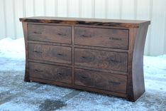 Walnut Dresser With Curved Sides 3 small