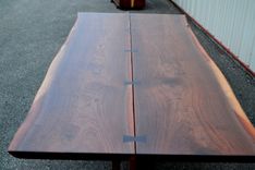 Live Edge Walnut Nakashima Style Table 3 small
