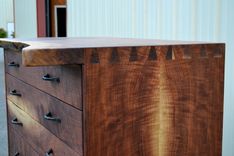 Live Edge Walnut Bookmatched Dresser 5 small