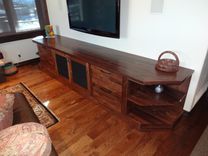 Walnut Entertainment Center 3 small
