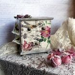 Custom Decorative Keepsake Box Tea Box Vanity Organizer Jewelry Armoire Vintage Bird Decor 6 small