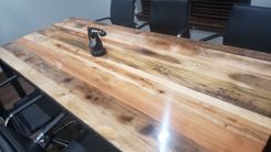 Industrial Conference Table With Reclaimed Oak Top 1 small