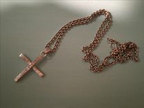Pure Silver Cross With Sterling Silver Chain 1 small