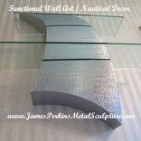Curves Decor / Metal Wall Art / Metal Sculpture / Nautical Home Decor 1 small
