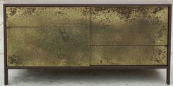 Walnut Credenza With Patinated Brass Doors 2 small