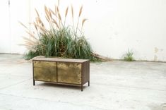 Walnut Credenza With Patinated Brass Doors 1 small