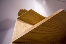 Solid White Ash Corner Shelf 3 small