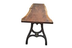 Live Edge Desk, Walnut Computer Desk, Desk With Metal Legs, Slab Desk, Handmade Office Desk 1 small