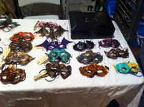 Hand Made Leather Mardi Gras Masks 1 small