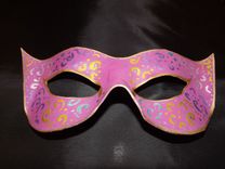 Custom Request For Handmade Leather Mardi Gras Mask For His "Princess" 2 small