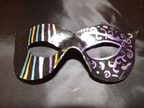 Custom Request For Handmade Leather Mardi Gras Mask For His "Princess" 3 small