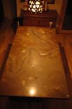 Kitchen Island/ Acid Stained And Exposed Rock To Resemble A Ski Mountain Range With Towel Bar 2 small