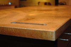 Kitchen Island/ Acid Stained And Exposed Rock To Resemble A Ski Mountain Range With Towel Bar 3 small