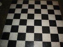 Black Granite And White Concrete Squared Chess Board 2 small