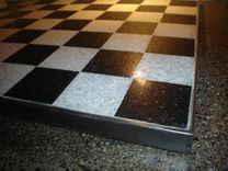 Black Granite And White Concrete Squared Chess Board 3 small
