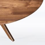 Oval Coffee Table In Solid Walnut "Kapok" 4 small