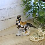 Courtly Bird Of Paradise Checked Songbird Decor Black And White Check Decor 3 small