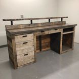 Barn Wood Reception Desk / Front Counter / Hostess Station 4 small