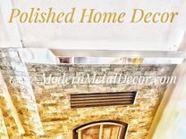 Modern Fireplace Mantels / Mirror Finish / Polished Stainless Steel 1 small