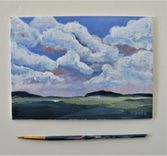 Original Acrylic Impressionist Landscape Painting, 5" X 7" 1 small