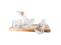 White Speckle J.R. Revolving Wine Decanter & Glasses 3 small
