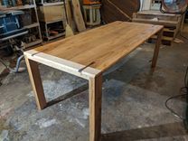 Solid Maple Dining Table With Walnut Inlay 1 small